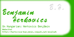 benjamin herkovics business card
